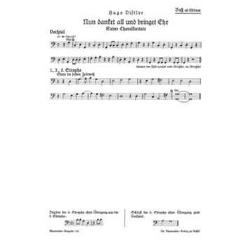 Nun danket all und bringet Ehr op. 11/2 (1941) -Kleine Choralkantate- by Distler Hugo for