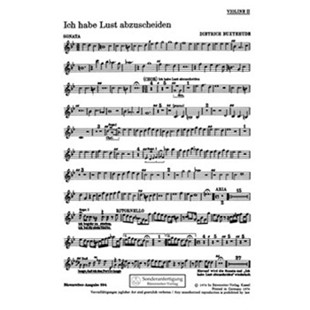Ich habe Lust abzuscheiden BuxWV 46 -Kantate- by Buxtehude Dietrich for