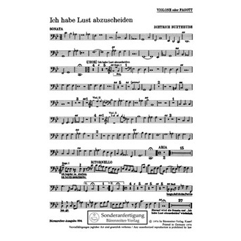 Ich habe Lust abzuscheiden BuxWV 46 -Kantate- by Buxtehude Dietrich for