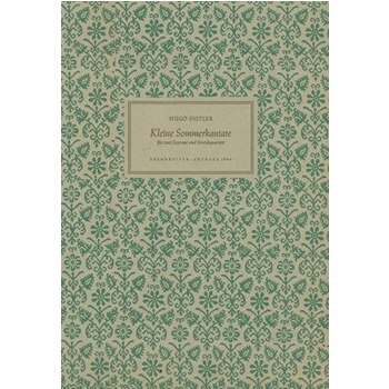 Kleine Sommerkantate by Distler Hugo for Duet w/str
