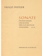 Sonate uber alte deutsche Volkslieder op. 15a by Distler Hugo for 2V/Piano