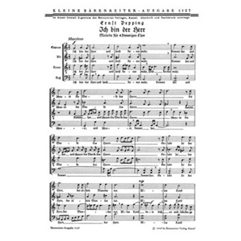 Ich bin der Herr (1937) -Motette- by Pepping Ernst for Mixed Choir