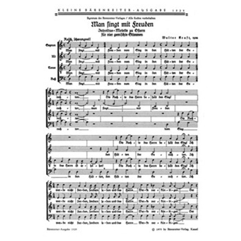 Man singt mit Freuden vom Sieg (1938) -Introitus-Motette zum Osterfest- by Kraft Walter for Mixed Choir