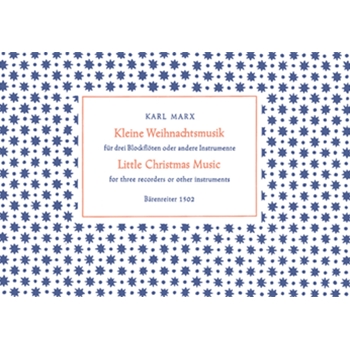 Kleine Weihnachtsmusik fur drei Blockfloten op. 27c (1937) by Marx Karl for 3Recorder