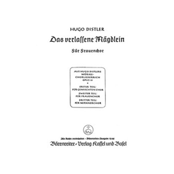 Das verlassene Magdlein (Fruh wann die Hahne krahn) (aus "Morike-Chorliederbuch" op. 19) by Distler Hugo for Female cho
