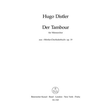 Der Tambour (Wenn meine Mutter hexen konnt') (aus "Morike-Chorliederbuch" op. 19) by Distler Hugo for TTBB
