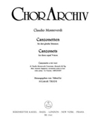 Canzonetten by Monteverdi Claudio for Female cho