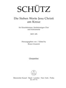 7 Last Words Of Christ by Schutz for SATB (Chorus Score)