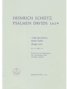 Konzert "Lobe den Herrn meine Seele" SWV 39 -Psalm 103- (aus "Psalmen Davids") by Schutz Heinrich for SSolo/ASol