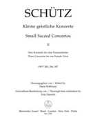 Kleine geistliche Konzerte Heft 2 by Schutz Heinrich for ASolo/Bc