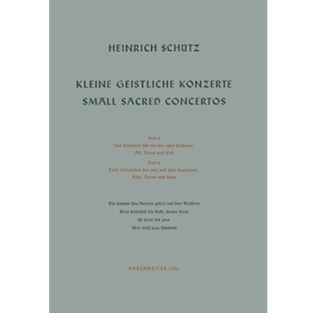 Kleine geistliche Konzerte Heft 8 by Schutz Heinrich for Voices/Bc