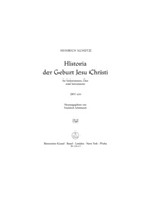 Historia der Geburt Jesu Christi SWV 435 -Weihnachtsoratorium- by Schutz Heinrich for Org Bass Clef