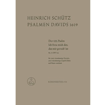 Psalms Of David #122 Full Score by Schutz Heinrich for Full Score