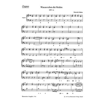 Warum toben die Heiden fur 2 Favoritchore 2 Capellchore und Basso continuo SWV 23 -Psalm 2- (aus "P by Schutz Heinrich for