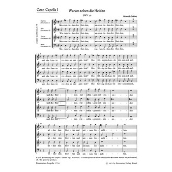 Psalms Of David #2 Chorus Pts by Schutz Heinrich for SATB