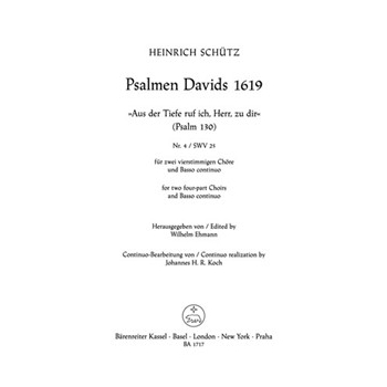 Aus der Tiefe rufe ich Herr zu dir SWV 25 (Psalm no. 130 from "Psalmen Davids") by Schutz Heinrich for