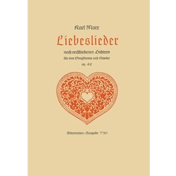 Liebeslieder op. 42 (1938) by Marx Karl for hVoice/pia