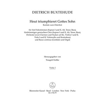 Heut triumphieret Gottes Sohn BuxWV 43 -Osterkantate- by Buxtehude Dietrich for