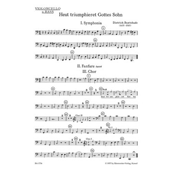Heut triumphieret Gottes Sohn BuxWV 43 -Osterkantate- by Buxtehude Dietrich for