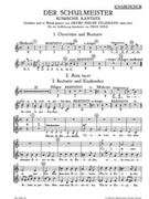Der Schulmeister -Komische Kantate- by Telemann Georg Philipp for BarSolo/bo