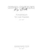 Konzertstuck fur zwei Klaviere op. 20/2 (1940) (nach dem String Quartet op. 20/1) by Distler Hugo for 2Piano