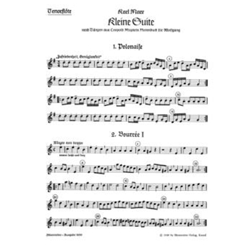 Kleine Suite nach Tanzen aus Leopold Mozarts Notenbuch fur Wolfgang by Marx Karl for