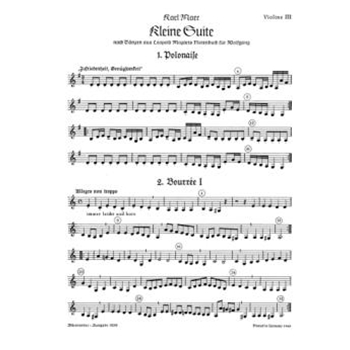 Kleine Suite nach Tanzen aus Leopold Mozarts Notenbuch fur Wolfgang by Marx Karl for