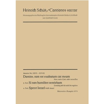 3 Motetten Nr. 26 - 28 SWV 78-80 -Motetten- (aus "Cantiones sacrae" (1625)) by Schutz Heinrich for Mixed Choir