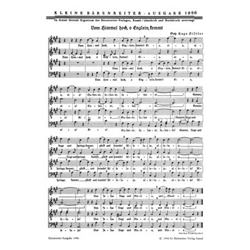 Den geboren hat ein Magd - Vom Himmel hoch o Englein kommt (1937) -zwei Liedsatze- by Distler Hugo for Mixed Choir