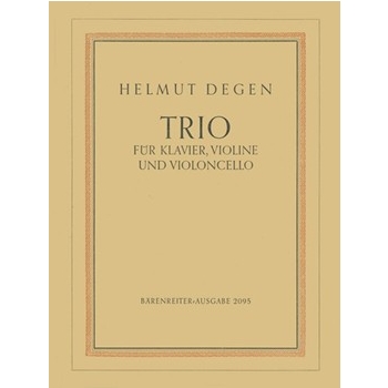 Trio fur Violine Violoncello und Klavier (1946) by Degen Helmut for V/Vc/Piano