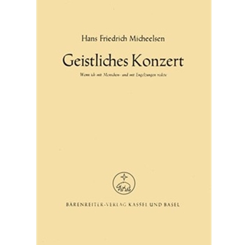 Wenn ich mit Menschen- und mit Engelszungen redete (1949) -Geistliches Konzert- by Micheelsen Hans Fri for ASolo/BSol