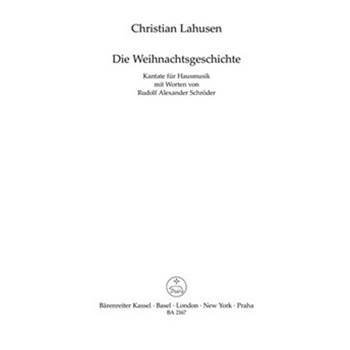 Die WeihnachtsGeschichte -Kantate- by Lahusen Christian for Ch/recorde
