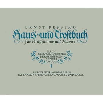 Haus- und Trostbuch Heft 1 (1946) by Pepping Ernst for hVoice/pia