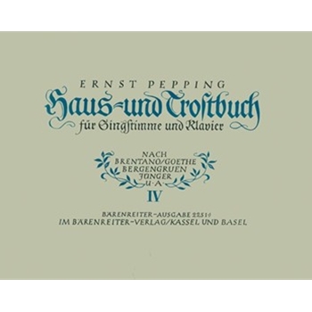 Haus- und Trostbuch Heft 4 (1946) by Pepping Ernst for hVoice/pia
