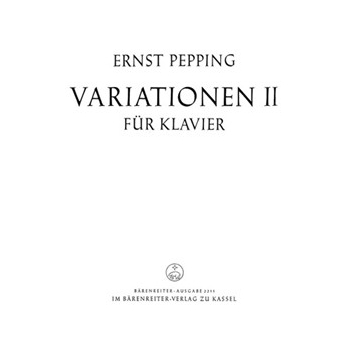 Variationen II (1948) -Veranderungen eines eigenen Themas- by Pepping Ernst for Piano
