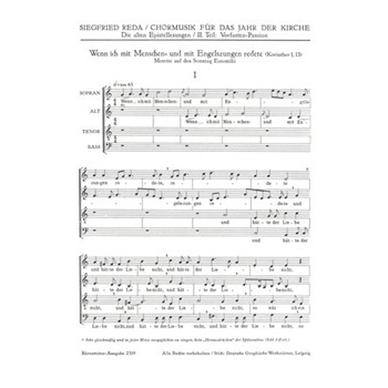 Wenn ich mit Menschen- und mit Engelszungen redete -Epistelmotette zum Sonntag Estomihi- by Reda Siegfried for Mixed Choir