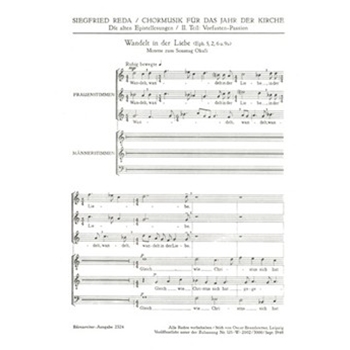 Wandelt in der Liebe -Epistelmotette fur den Sonntag Oculi- by Reda Siegfried for Mixed Choir