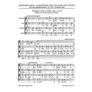 Erneuert euch im Geist -Epistelmotette fur den 19. Sonntag nach Trinitatis- by Reda Siegfried for Mixed Choir