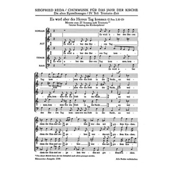 Es wird aber des Herren Tag kommen -Epistelmotette zum 27. Sonntag nach Trinitatis- by Reda Siegfried for Mixed Choir