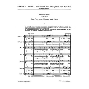 Psalmen 12 39 und 102 (aus "Das Psalmbuch" (1948)) by Reda Siegfried for Mixed Choir