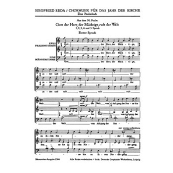 Gott der Herr der Machtige -Motette- (aus dem "Psalmbuch". funf Spruche aus dem 50. Psalm) by Reda Siegfried for Mixed Choir