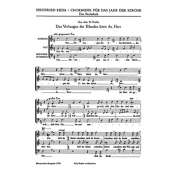 Das Verlangen der Elenden horst du Herr (Psalm 10) - Die Elenden sollen essen (Psalm 22) (aus "Das by Reda Siegfried for Mixed Choir