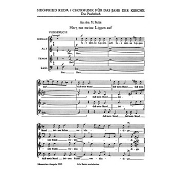 Psalm 51: Herr tue meine Lippen auf / Schaffe in mir Gott ein reines Herz - Psalm 1: Wohl dem der by Reda Siegfried for Mixed Choir