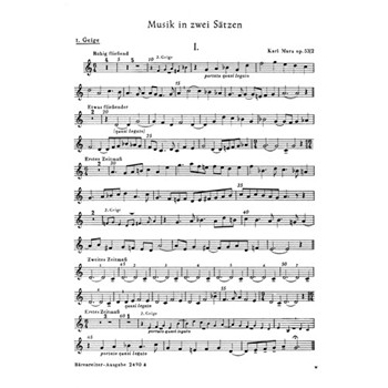 Musik in zwei Satzen op. 53/2 (1954) -Ausgabe fur String Quartet- by Marx Karl for