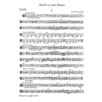 Musik in zwei Satzen op. 53/2 (1954) -Ausgabe fur String Quartet- by Marx Karl for
