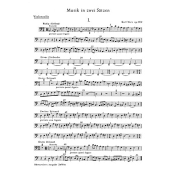 Musik in zwei Satzen op. 53/2 (1954) -Ausgabe fur String Quartet- by Marx Karl for