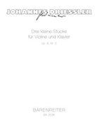 drei kleine Stucke fur Violine und Klavier op. 8/3 (1948) by Driessler Johannes for V/Piano