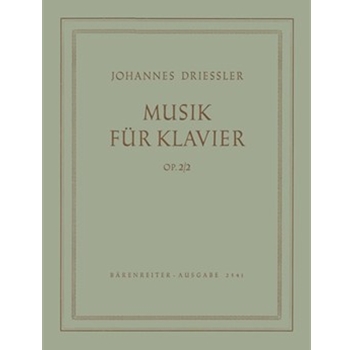 Musik fur Klavier op. 2/2 (1948) by Driessler Johannes for Piano