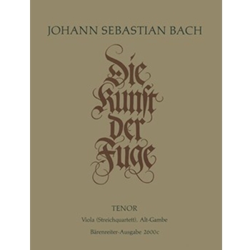 The Art of Fugue BWV 1080 -Tenor gamba I/Viola pomposa part (version for viola da gamba quartet)- (E by Bach Johann Sebastian for