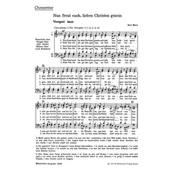 Nun freut euch lieben Christen gmein (1953) -Choralkantate- by Marx Karl for Mixed Choir